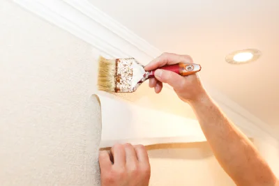 Pose de papier peint à Baillolet — revêtements muraux et toiles de verre